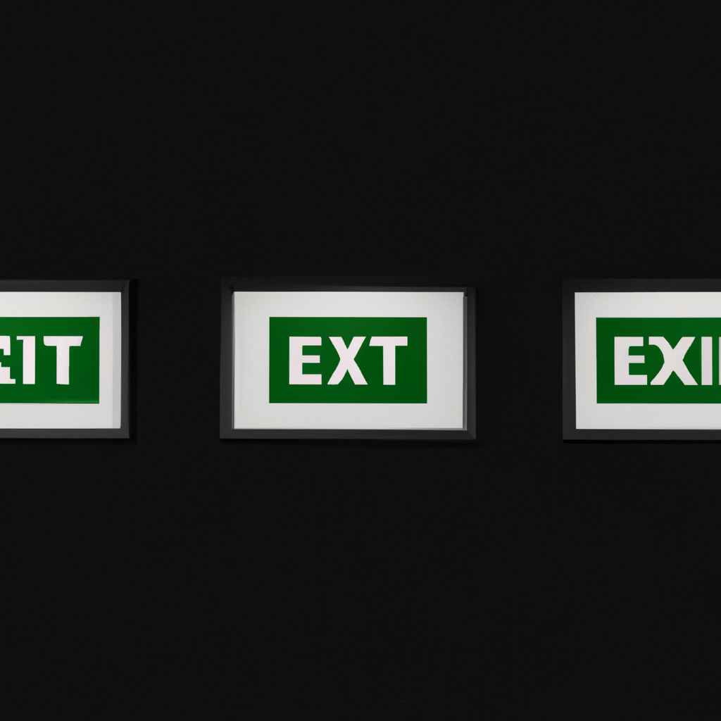 What are the different types of exit signs and their uses?